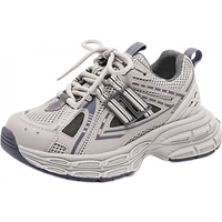 百丽(Belle)薛凯琪同款蓝鲸复古时尚老爹鞋女休闲童鞋D8208A85 灰色/蓝色 32