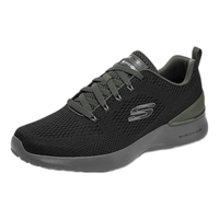 斯凯奇(Skechers)男鞋2024夏季黑武士跑步鞋轻便减震休闲透气运动鞋软底网面鞋 232693-BKOL 40