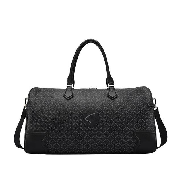 SATCHI 沙驰 男新款休闲单肩包通勤手提包大容量PVC旅行包