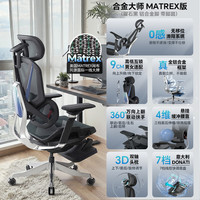 乐瓦ENOVA合金大师人体工学椅子家用舒适久坐办公椅电竞电脑座椅 曜石黑【美网版】【网布+7档快调DONATI底盘+360度6D扶手+铝合金脚+头等舱脚踏】(包安装)
