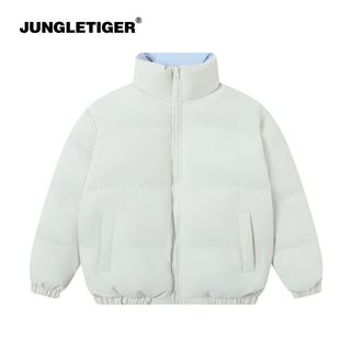 丛林老虎潮牌秋冬款立领加厚保暖棉衣女宽松棉服男