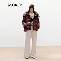 MO&Co.羽绒服2025冬95绒防沾水可拆连帽【轻暖漫游系列】MBE4EIN005 酒红色 L /170