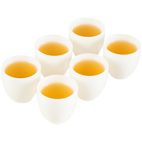 钰铨龙门 德化冰种玉瓷上釉不吃茶垢带杯垫白瓷茶杯功夫茶具陶瓷茶杯 六杯-款式十