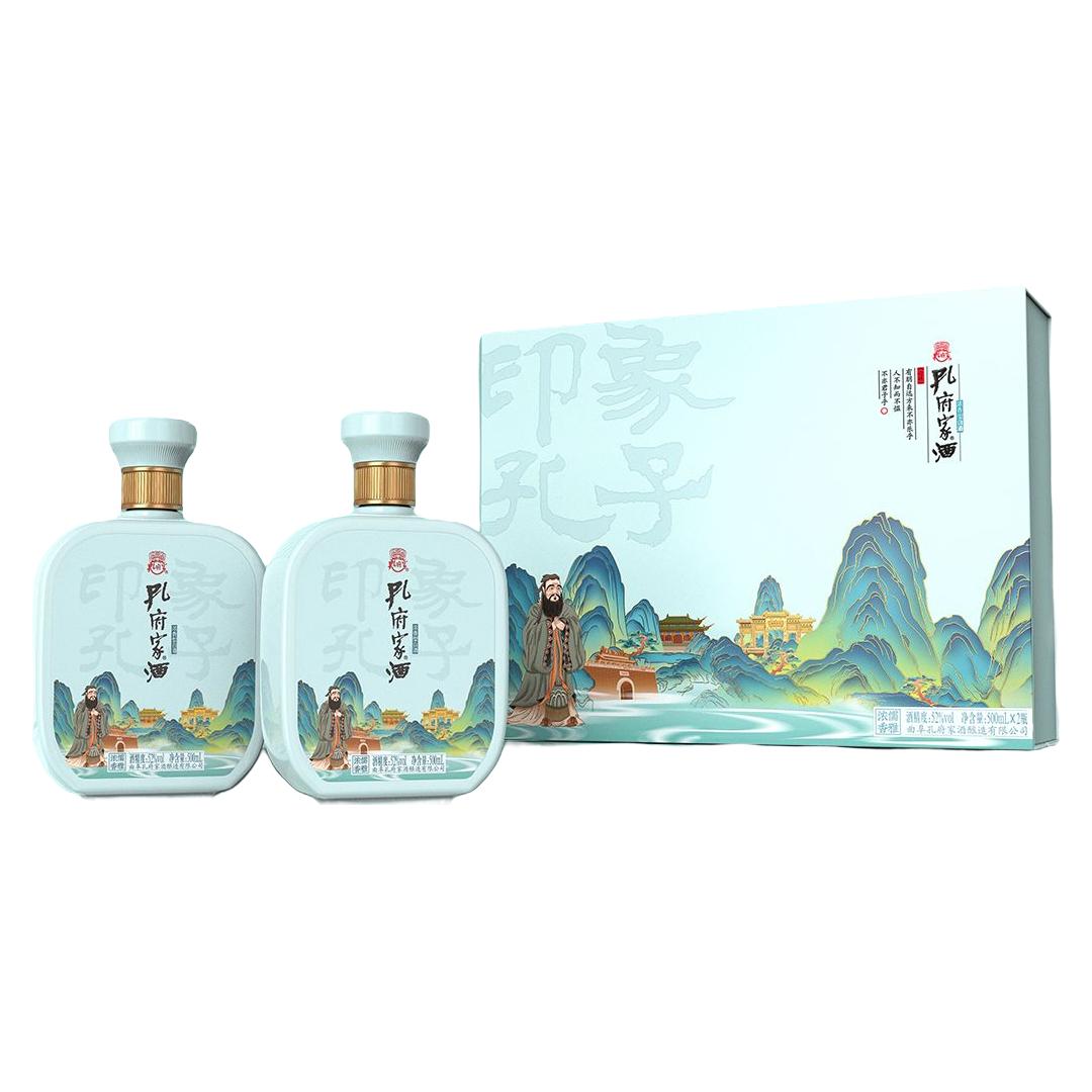  逸香 儒雅双支 白酒礼盒  500ml*2瓶 礼盒装 浓香型 52度