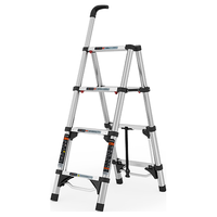 梯子家用伸缩梯人字梯家用多功能楼梯扶梯四步梯加固工程梯250D