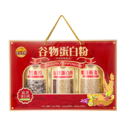 金日禾野 中老年人营养品核桃粉燕麦片礼盒中秋年货礼盒880g 谷物蛋白粉礼盒