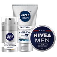 NIVEA 妮维雅 男士焕白润肤套装（洗面奶100g+防晒亮肤露50g+润肤霜75ml）