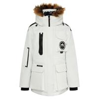 雪中飞 短款连帽收腰鹅绒羽绒服 白色 155/80A-185/104A