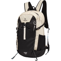 探路者（TOREAD）登山包户外运动旅行徒步露营30L大容量防刮轻量双肩背包24年 米色黑色【24年】 均码
