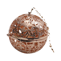 青沉葡萄花鸟纹银香囊檀香香薰球沉香安神助眠香囊镂空香囊球随身挂件 馆刻葡萄花鸟纹香囊球【银色】+老山檀香粉+香勺