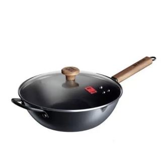 康巴赫 半价限购 有钛无涂层炒锅 32cm（含锅盖）