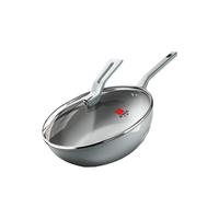 三禾0氟涂层钻石钛陶瓷不粘炒锅家用炒菜锅燃气灶电磁炉通用