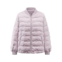 艾莱依 【轻羽系列】25款0压轻薄羽绒服女短款宽松棒球领轻羽绒外套