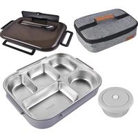 TAFUCO 泰福高 T-5216 饭盒+便捷包 5格 2L 棕色