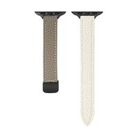 iserisewatch适用于apple watch8表带皮质iwatch6/5磁吸表带苹果手表se7ultra拼色40/41/44/45mm女小众高级夏