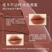 迷雾派对双头唇釉哑光水光持久口红显白不染唇素颜妆流光风