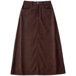 無印良品 MUJI 女式 灯芯绒A字裙 美拉德BE09CC3A