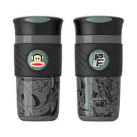 大嘴猴保温杯男女士咖啡杯高颜值大容量便携茶水杯子儿童480ml 漫画质灰 【316不锈钢内胆】