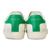 古驰(GUCCI)女士白色牛皮Gucci草莓印花做旧款运动鞋 703816 AYO10 9660 36