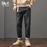 Baleno 班尼路 SK系列 秋季新款男士复古牛仔裤 黑色