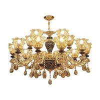 羽良欧式轻奢吊灯客厅灯奢华大气现代简约法式陶瓷卧室水晶灯别墅灯具 6头-三色光源