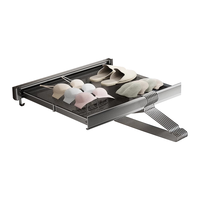 好太太隐形晾晒网可折叠带挂钩家用阳台平铺晾晒内衣毛巾卧室置物 枪灰-大号