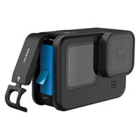 TELESIN 适配gopro11侧边保护盖适用hero10 9配件铝合金侧盖运动相机机身保护壳 USB开口  边录边充
