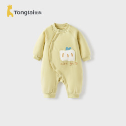 童泰 Tongtai 婴儿连体衣秋冬季纯棉夹棉宝宝衣服儿童休闲外出哈衣薄棉爬服
