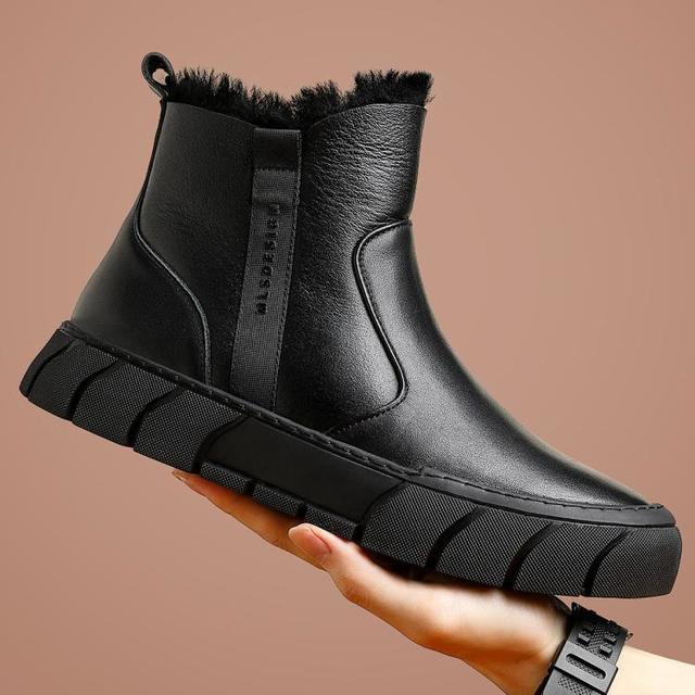 妙丽 Millie's 冬季时尚男靴户外雪地靴厚底加绒保暖休闲短靴
