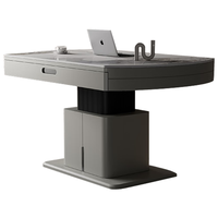 梵木领秀【实木层板】升降茶几餐桌二合一两用客厅家用跳台多功能轻奢饭桌 1.2米语音升降茶几【方圆两用】