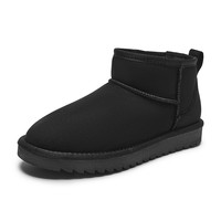 热风女鞋男鞋雪地靴加绒保暖棉鞋短靴厚底毛毛鞋博肯鞋拖鞋 35