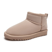 热风女鞋男鞋雪地靴加绒保暖棉鞋短靴厚底毛毛鞋博肯鞋拖鞋 34