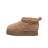 热风女鞋男鞋雪地靴加绒保暖棉鞋短靴厚底毛毛鞋博肯鞋拖鞋 37