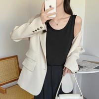 限尺码：爱黛 薄款百搭慵懒风吊带背心女内搭遮肉显瘦打底上衣外穿