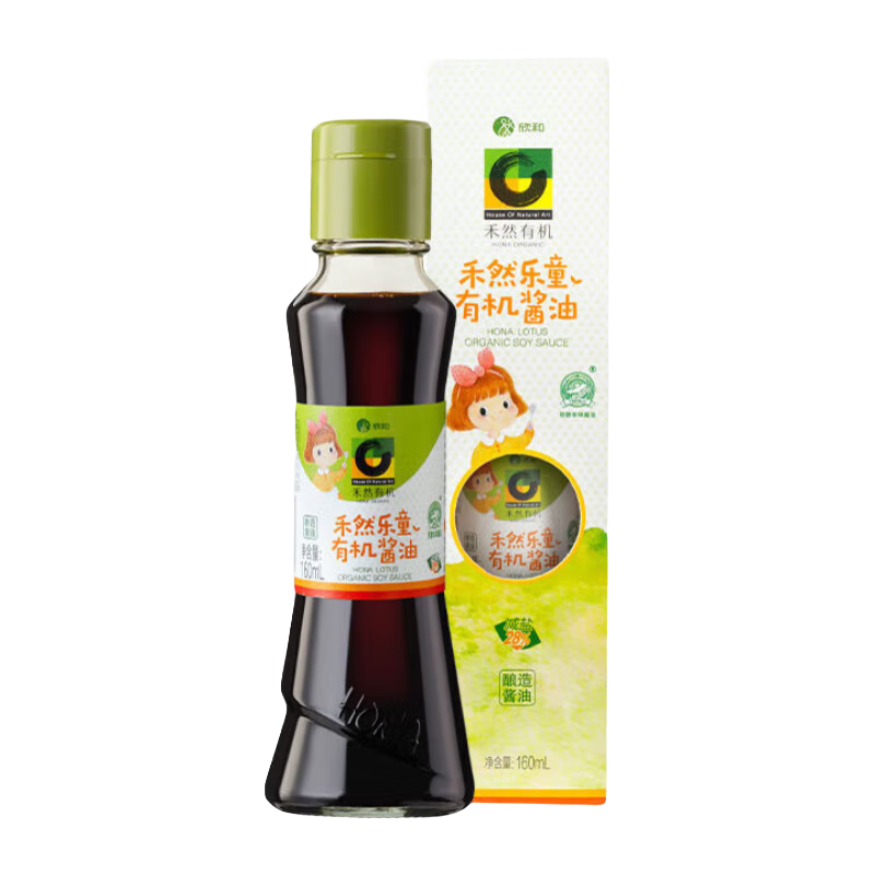 禾然 乐童有机酱油 160ml