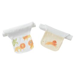 gb HOME gb好孩子宝宝隔汗巾幼儿园婴儿纯棉吸汗巾儿童垫背全棉纱布2条装