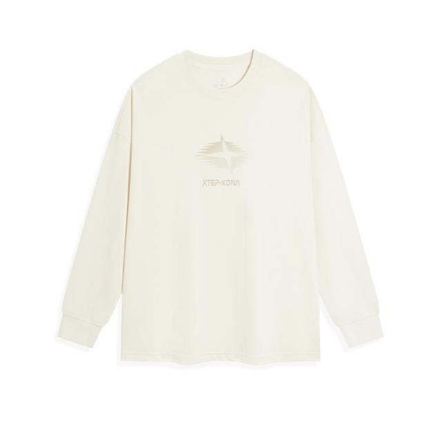 特步 XTEP 男长袖针织衫舒适简约潮流男运动T恤