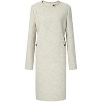 BCBGMAXAZRIA 【时髦精致范】优雅领圈装饰小香风粗花呢连衣裙25秋冬