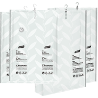 太力真空衣服收纳袋羽绒服防尘罩 大衣西服免抽气挂式压缩袋4件套 【气阀款-综合收纳】2长立体2短