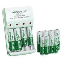 Delipow/德力普 通用 充电电池套装+4槽充电器+6节5号电池+6节7号电池  12粒