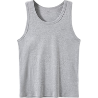 男士100%纯棉 薄款螺纹背心