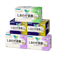 Kao 花王 日本进口花王卫生巾透气轻薄F系列敏感肌 日夜组合套装 日用2包+夜用2包 共68片