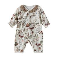 嫚熙夹棉婴儿宝宝衣服秋冬款恒温保暖外出棉服新生婴幼儿连体衣女