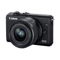 佳能（Canon）EOS M200 微单数码相机 4K Vlog视频直播 家用旅游高清美颜照相机 15-45mm套机 黑色 旅行畅玩套装 EOS M200套机丨黑