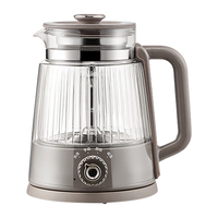 美的(Midea)养生壶煮茶器煮茶壶电水壶热水壶烧水壶恒温壶电热水壶迷你玻璃花茶壶黑茶 ZC10-Pro 0.8L 【蒸汽煮茶】双层防烫壶身