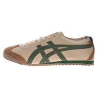 Onitsuka Tiger鬼冢虎男女鞋Mexico 66棕绿复古男女鞋休闲鞋DL408 浅棕色 36