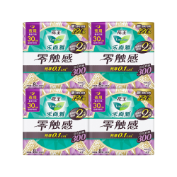 乐而雅 花王零触感特薄透气夜用护翼型卫生巾组合30cm32片姨妈巾京东自营