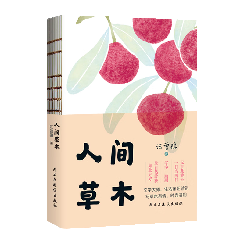 人间草木（裸脊线装）精美书签  汪曾祺散文集 