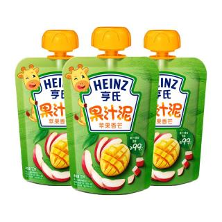 亨氏 百年亨氏-亨氏婴儿果汁泥5袋营养辅食泥零食散装