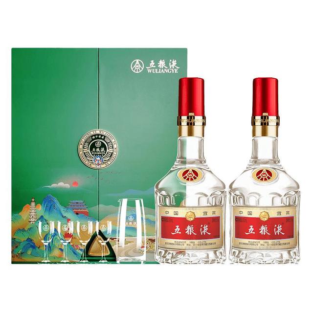 WULIANGYE/五粮液浓香型白酒套装+酒具礼盒装52%vol 500mL 【报价价格